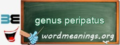 WordMeaning blackboard for genus peripatus